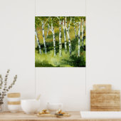 Poster Birch Trees (Cuisine)