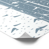Poster Birch Trees Bird (Coin)