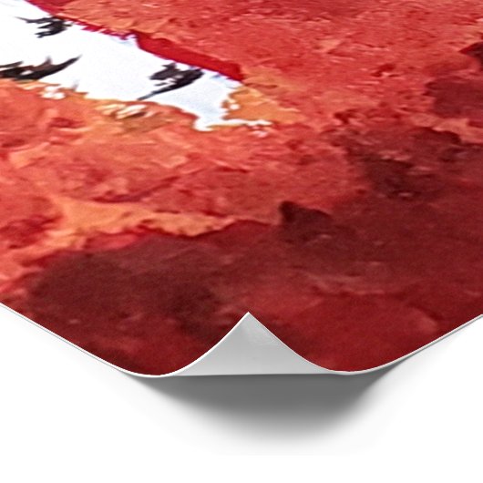 Poster Birch Trees in Fall Acrylique Peinture Imprimer (Coin)