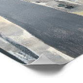 Poster Birch Trees sur Arrière - plan gris (Coin)