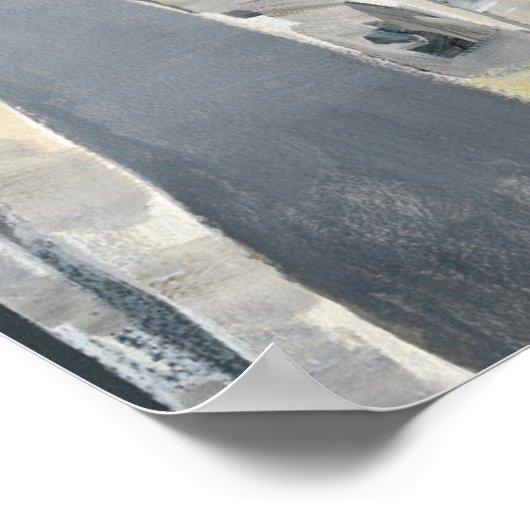 Poster Birch Trees sur Arrière - plan gris (Coin)