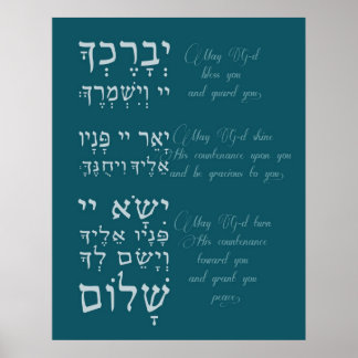 Poster Birchat Kohanim - Bénédiction sacerdotale