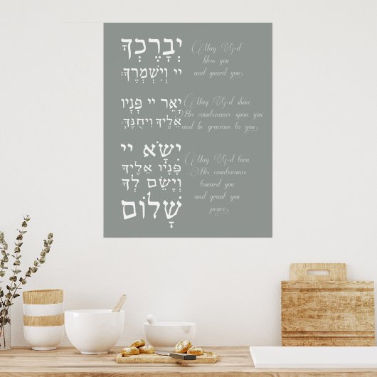 Poster Birchat Kohanim - Bénédiction sacerdotale (Cuisine)