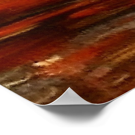 Poster Birches Paysage d'automne (Coin)