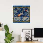 Poster Bird Artwork Crested chinese embroidery artwork (Bureau à domicile)