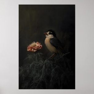 Poster Bird & Bloom Dark Academia Art Botanique, Vintage