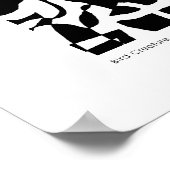 Poster "Bird Creature" B&W Abstrait (Coin)
