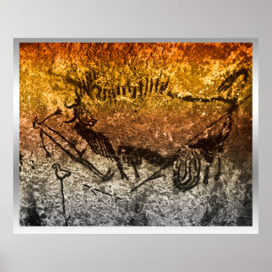 Poster Bird-man of Lascaux