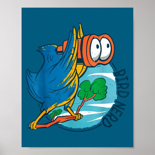 Poster Bird Nerd Funny Bird Watching Birds Lover Ornithol (Devant)