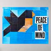 Poster Bird Quilt Pattern Blue Sky Peace of Mind Calming (Devant)