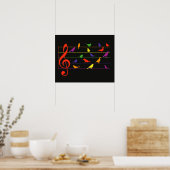 Poster Bird Song, colorful design (Cuisine)