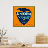 Poster Bird Valley Apple Crate LabelWatsonville, CA (Cuisine)