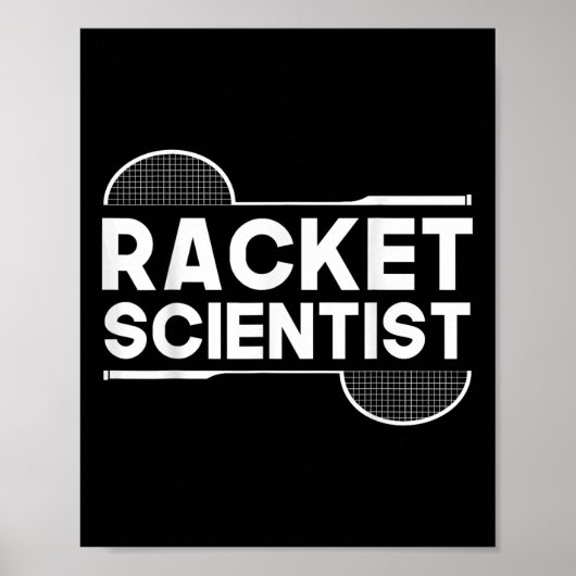 Poster Birdie Shuttle Racket Scientist Badminton  (Devant)