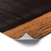 Poster Birds Flying in Sunset Sky Over East Lake (Coin)