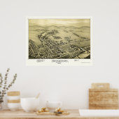 Poster Birdsboro, PA Carte panoramique - 1890 (Cuisine)