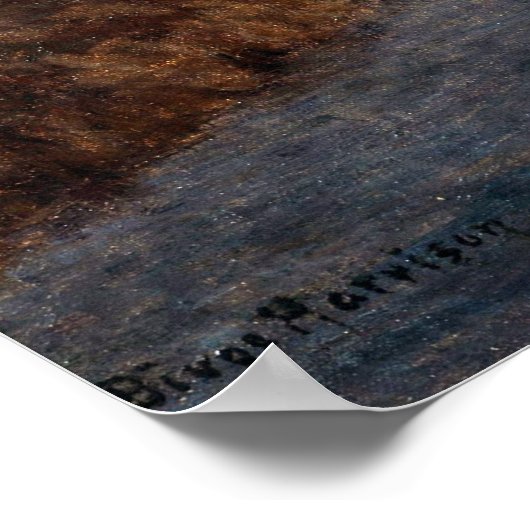 Poster Birge Harrison - Lumière sur la lune sur le hacken (Coin)