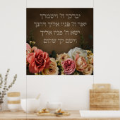 Poster Birkat Kohanim - la bénédiction sacerdotale en héb (Cuisine)
