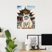 Poster Birman Chat - Art Chat Imprimer (Bureau à domicile)