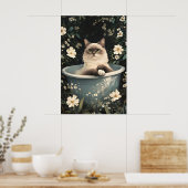 Poster Birman In Bathtub Poster, Funny Cat Poster, Birman (Cuisine)
