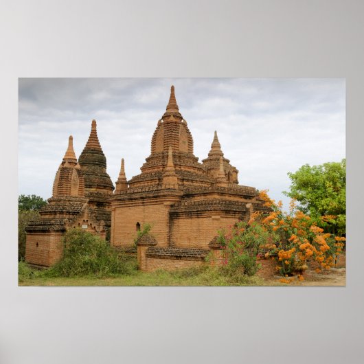 Poster Birmanie), Bagan Pagan). divers (Devant)
