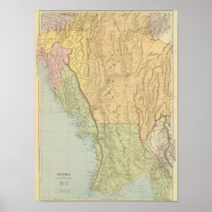 Poster Birmanie et pays limitrophes