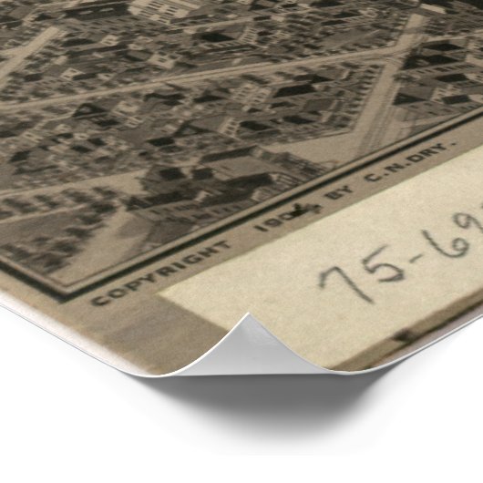 Poster Birmingham Alabama 1904 Carte panoramique (Coin)