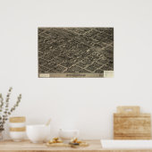 Poster Birmingham Alabama 1904 Carte panoramique (Cuisine)