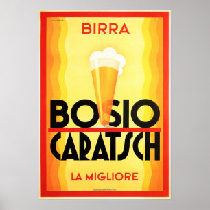 Poster Birra BOSIO CARATSCH La Meilleure bière italienne