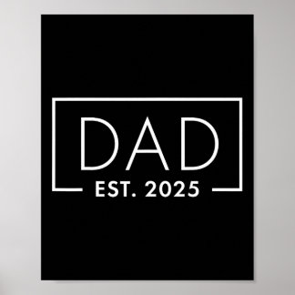 Poster Birth Gift Co. Funny 1st Time Papa Est 2025 Nouvea