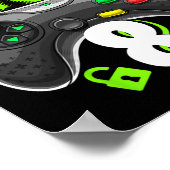 Poster Birthday Boy 8 Video Game Controller Gamer 8th Bir (Coin)