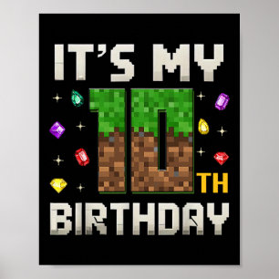 Poster Birthday Boy C'est mon 10e anniversaire Video Game