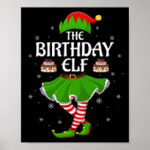 Poster Birthday Elf Christmas Family Girls Women Elf Squa (Devant)