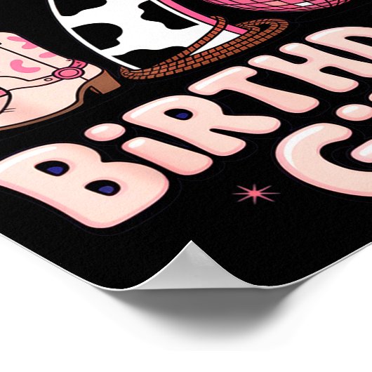 Poster Birthday Girl 7 Cowgirl Party Outfit Fun Disco The (Coin)