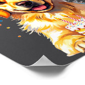 Poster Birthday Golden Retriever, Party Dog  (Coin)