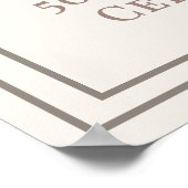 Poster Birthday ivory taupe monogrammed elegant welcome (Coin)