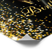 Poster Birthday party gold confetti photo welcome (Coin)