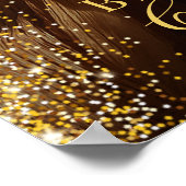 Poster Birthday party gold confetti photo welcome (Coin)