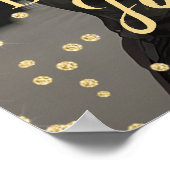 Poster Birthday party photo gold balloons welcome (Coin)