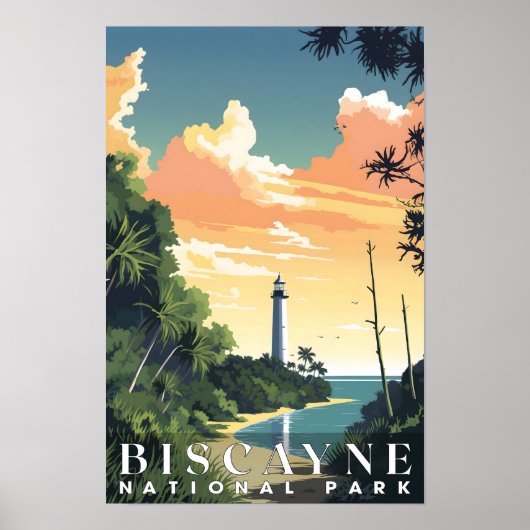 Poster Biscayne National Park Abstrait Nature Travel Wall (Devant)