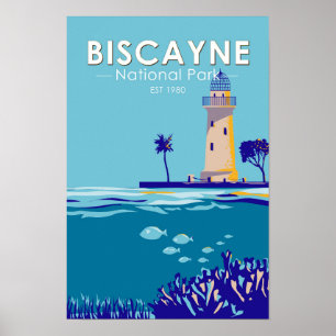 Poster Biscayne National Park Boca Chita Key Vintage