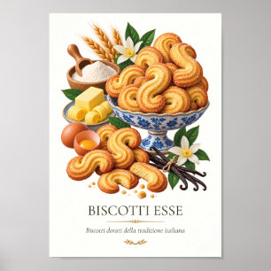 Poster Biscotti Esse – Vintage Italian Dessert