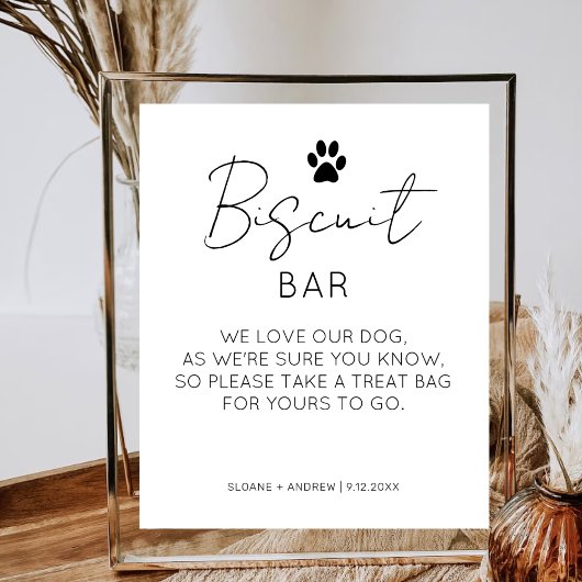 Poster Biscuit Bar Animaux Traite Favoriser le minimalist