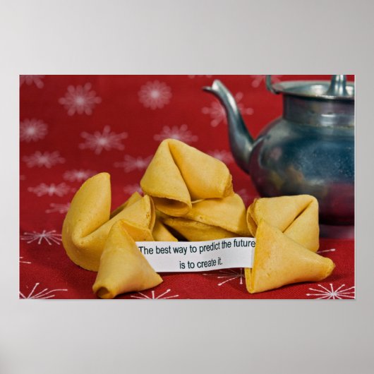 Poster biscuit chinois avec des mots sages (Devant)
