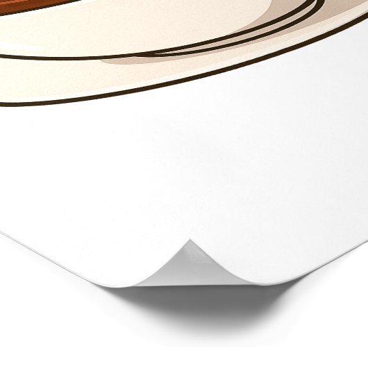 Poster Biscuit en difficulté dans une coupe de café (Coin)