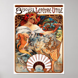 Poster Biscuit, Mucha
