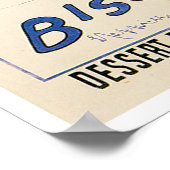 Poster Biscuits Amandines Alimentation Vintage (Coin)