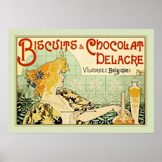 Poster Biscuits & Chocolat Delacre (Sage) (Devant)