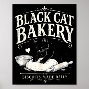 Poster Biscuits de la boulangerie Black Cat faits quotidi
