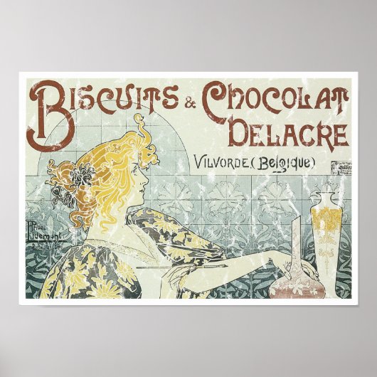 Poster Biscuits & Delacre au chocolat - en détresse (Devant)