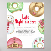 Poster Biscuits d'hiver pour bébé shower Couches de nuit (Devant)